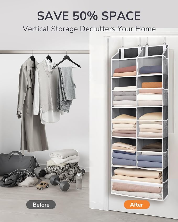 ULG Over the Door Organizer, 5-Tier Extra Large Hanging Storage - Image 7