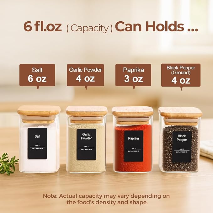 ComSaf 16Pcs Glass Spice Jars - Image 2