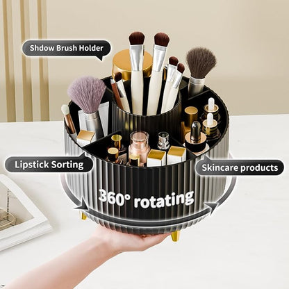 360° Rotate Makeup Brush Holder Organizer, Makeup Organizers Countertop - Image 2