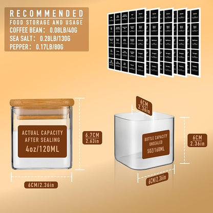 D2scrma 4oz Airtight Square Spice Containers - Image 2