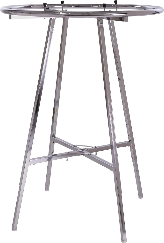 Econoco 36-Inch Folding Round Garment Rack, Adjustable 48–66″ Height Retail by Econoco