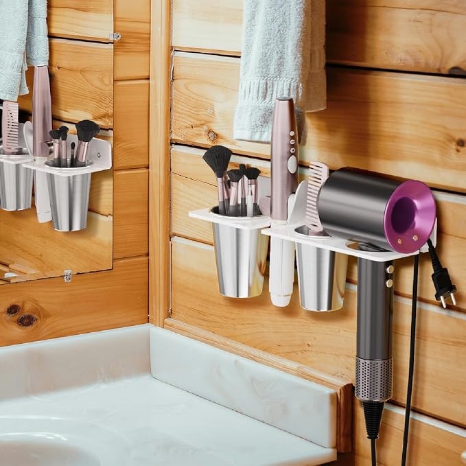 HIIMIEI Hair Tool Organizer Wall Mount, Bathroom Hair Styling Accessories - Image 5