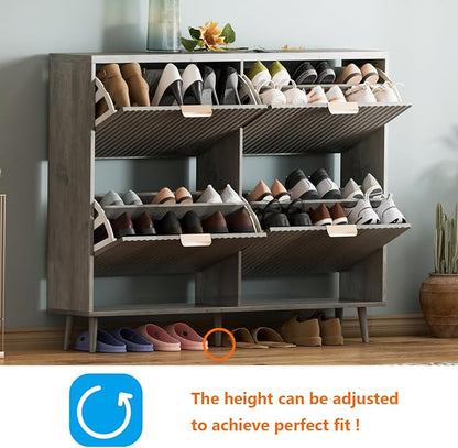 Shoe Cabinet Storage, Modern Freestanding Organizer - Image 3