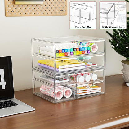 Acrylic Organizer with 6 Drawers, Bathroom Counter Organizer, Makeup Desk - Image 4