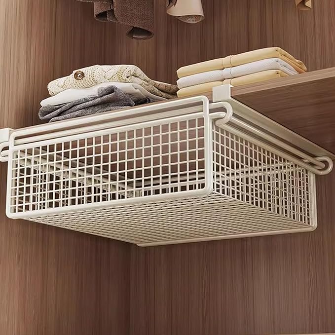 Hanging Cabinet Bin Drawer Multifunctional Under Shelf Storage Basket Bedroom - Image 8