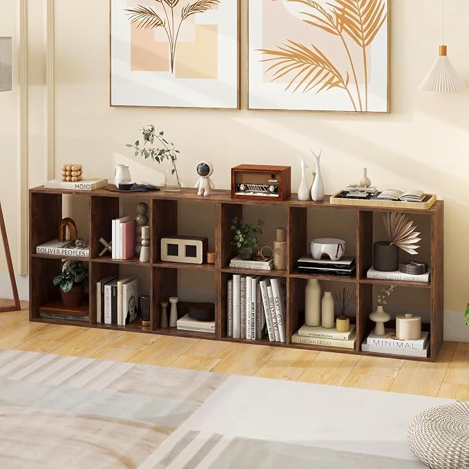 POWERSTONE 6 Cube Storage Organizer Set of 2, 3 Tier Cubby Bookshelf - Image 8