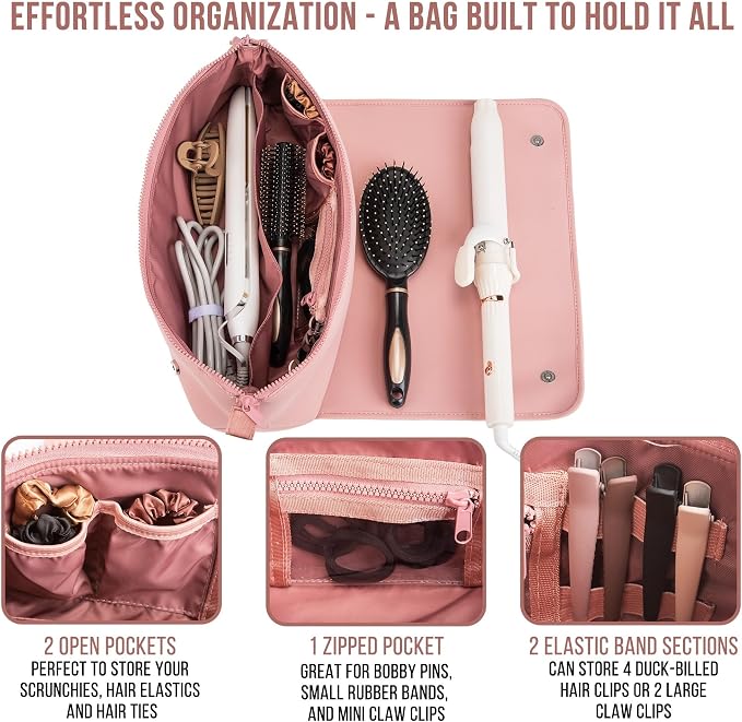 BAREFOOT CARIBOU Hair Tools Travel Bag and Heat Resistant Mat - Image 7