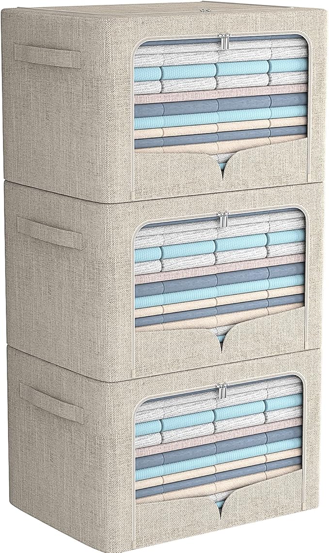 FHSQX 3 Pack Clothes Storage Bins by FHSQX