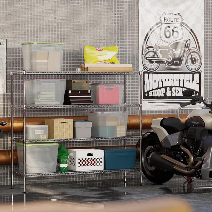 18" Deep x 60" Wide x 54" Height Wire Shelving Kit | 4-Tier | NSF Commercial - Image 6