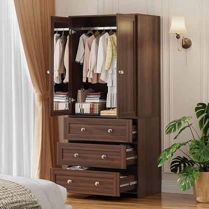 VOWNER 71" Tall Armoire Wardrobe Closet - Image 4