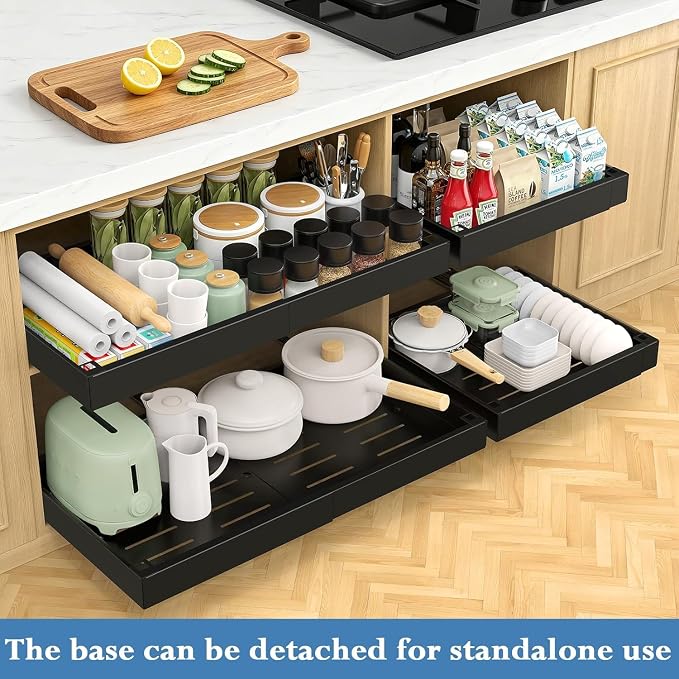 Aisslro Under Sink Organizer, 2 Tier Under the Sink Storage, Expandable - Image 6