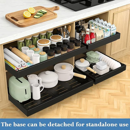 Aisslro Under Sink Organizer, 2 Tier Under the Sink Storage, Expandable - Image 6