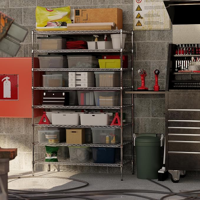 24" Deep x 48" Wide x 74" Height Wire Shelving Kit | 8-Tier | NSF Commercial - Image 7