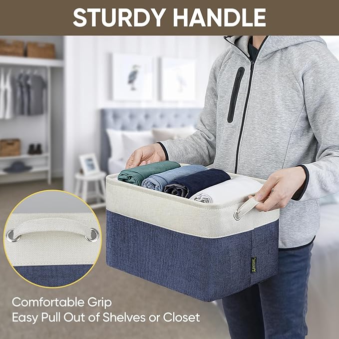 BALEINE 3 Pack Fabric Storage Bins - Image 8