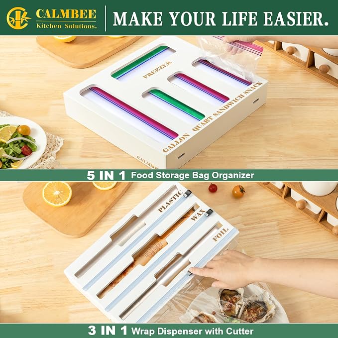 Calmbee 9 in 1 Bamboo Storage Bag Organizer - Image 5