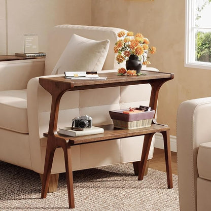 Solid Wood End Table, 2-Tier Side Table - Image 5