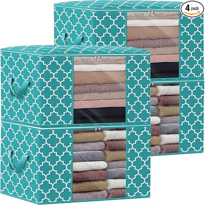 WISELIFE Storage Bags 100L 4-Pack Large Blanket Clothes Organization and by WiseLife