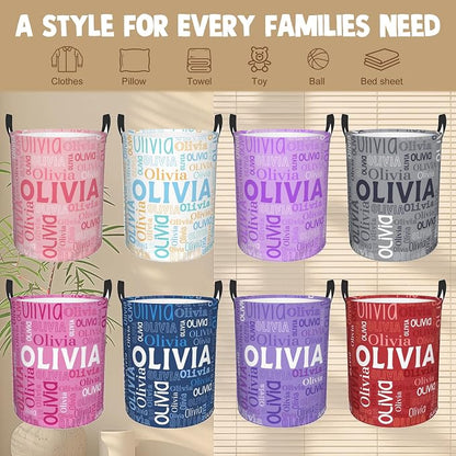 Custom Name Laundry Hamper, Personalized Laundry Basket - Image 6