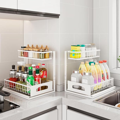 Under Sink Organizer and Storage, Height Adjustable Cabinet Organizer - Image 6