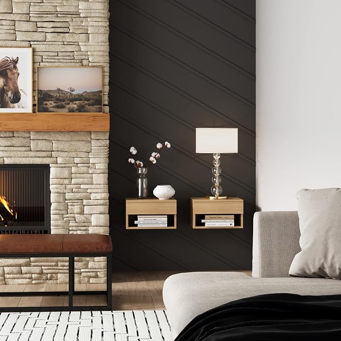 Nathan James Jackson Wall Mounted Floating Bedroom Nightstand - Image 2
