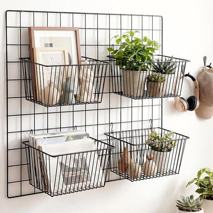 4pcs Hanging Wire Basket Set - Image 6