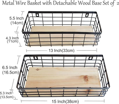 Metal Wire Basket for Kitchen Cabinets, Farmhouse Hanging Basket - Image 2