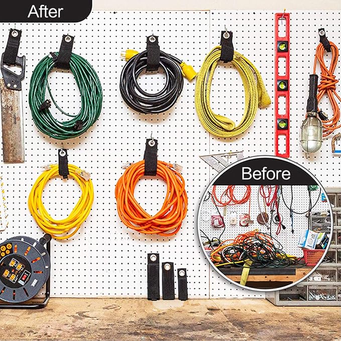 Zkptops 12Pcs Extension Cord Holder Organizer Heavy Duty Storage Straps Large - Image 5