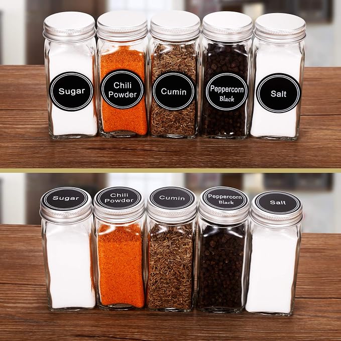 SWOMMOLY 25 Glass Spice Jars - Image 7