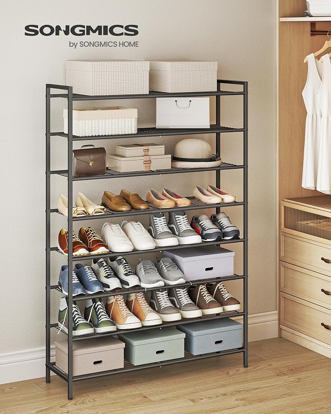 SONGMICS Metal Shoe Rack, Free Standing Shoe Organizer - Image 3