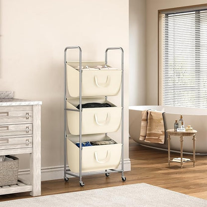 ELYKEN 120L Vertical Rolling Laundry Hamper - Image 9