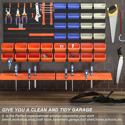 52PCS Wall Mounted Storage Bins Garage Storage Drawers - Image 7