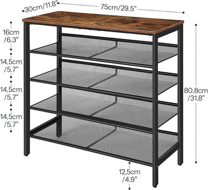 HOOBRO Shoe Rack for Entryway, 5-Tier Shoe Organizer - Image 2
