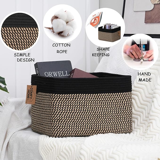 COMFY-HOMI Cotton Rope Woven Basket - Image 6