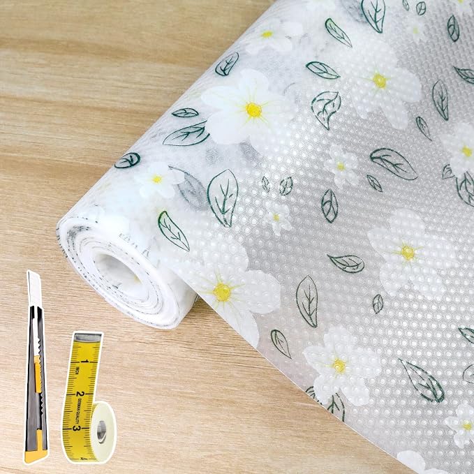 Drawer and Shelf Liner for Kitchen Cabinet, Non-Adhesive EVA Waterproof Drawer by Adwann