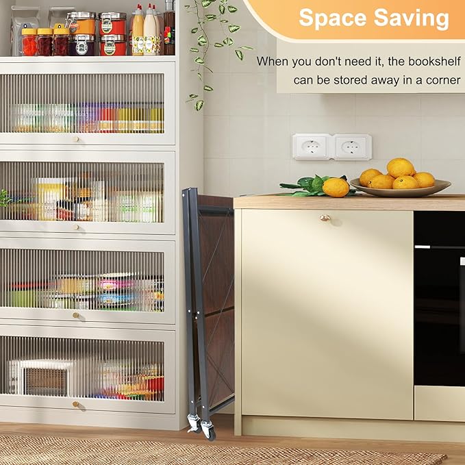 3 Tier Vintage Multifunctional Folding Shelf - Image 2