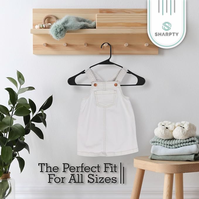 Sharpty Plastic Hangers, 35 Pack, Space Saving, Heavy Duty - Image 7