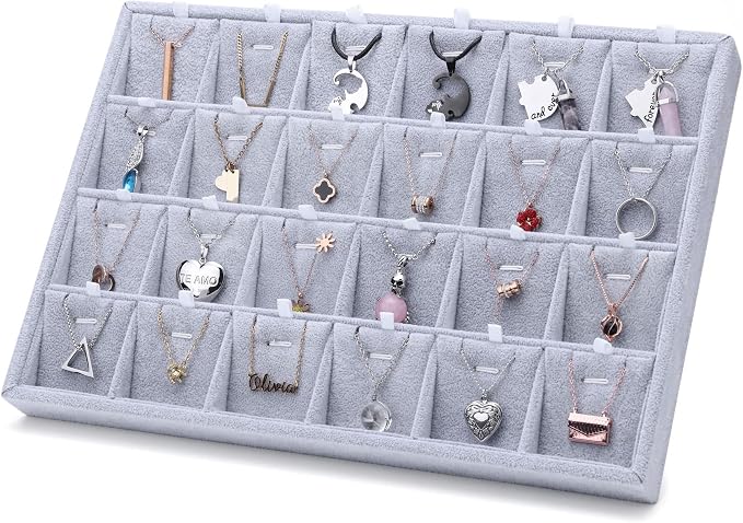 24 Grids Stackable Jewelry Tray Organizer by Mornajina