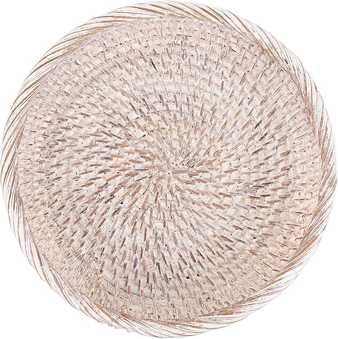 Hipiwe Small Key Basket Bowl for Entryway 7.6" Round Woven Wicker Basket Fruit - Image 7