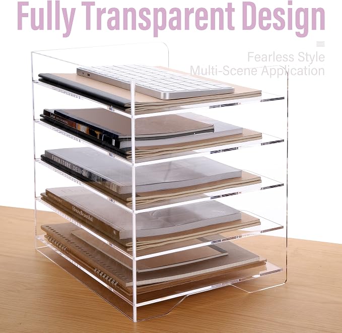 SANRUI Acrylic Paper Organizer Letter Tray - Image 7