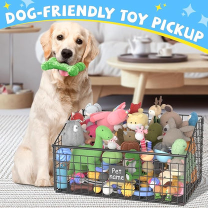 Kaiferty Indestructible Dog Toy basket, Large Toy Bin - Image 3