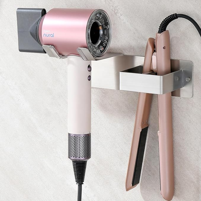 Hair Dryer Holder Wall Mounted, Stainless Steel Blow Dryer Holder - Image 7