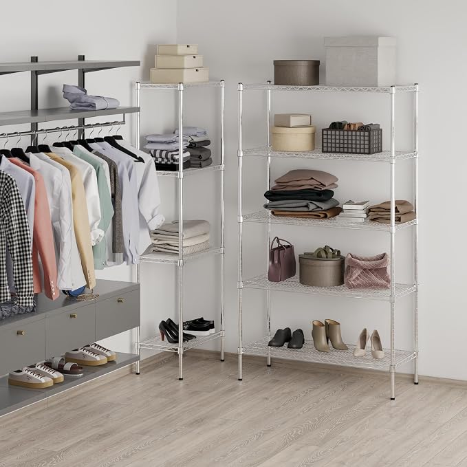 18" Deep x 42" Wide x 74" Height Wire Shelving Kit | 5-Tier | NSF Commercial - Image 7