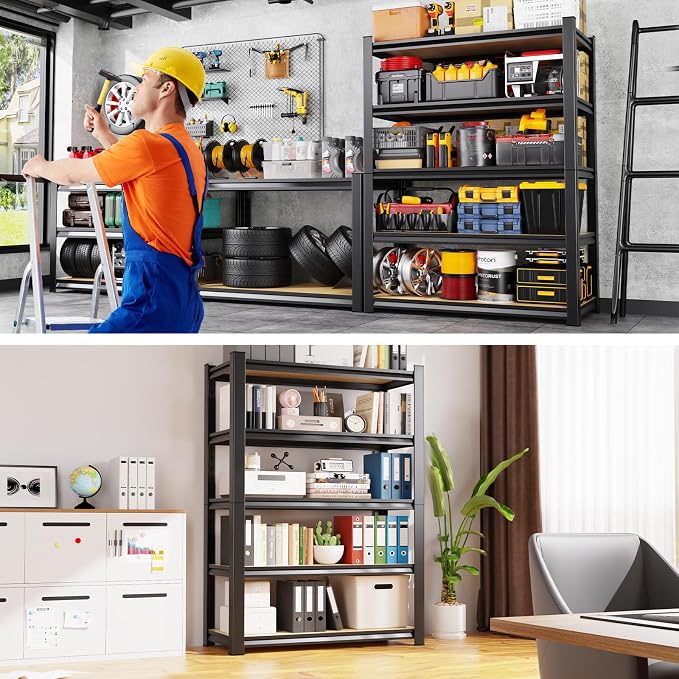 71.2''H Storage Shelves, 2500lbs Garage Shelving, Adjustable Heavy Duty - Image 8