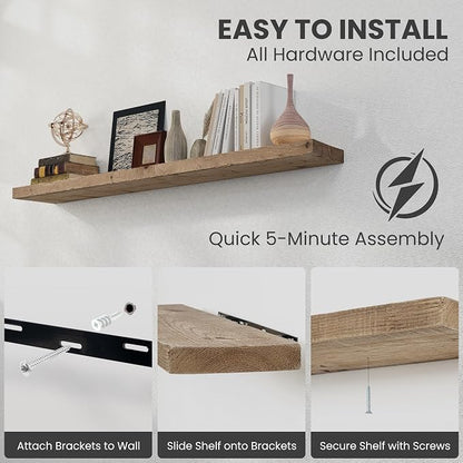 Solid Wood Floating Shelves - Image 5