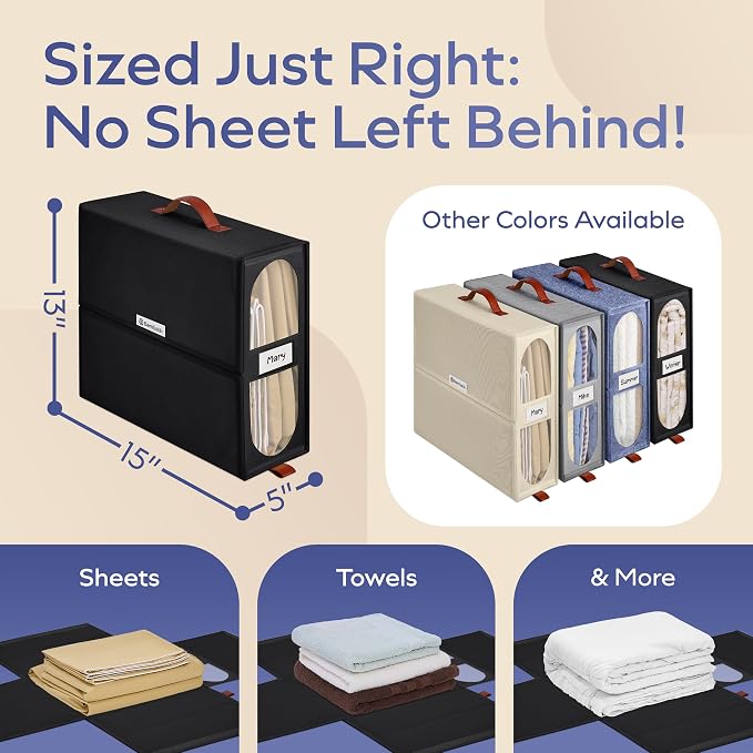 4x Bed Sheet Organizer Storage Boxes - Image 4