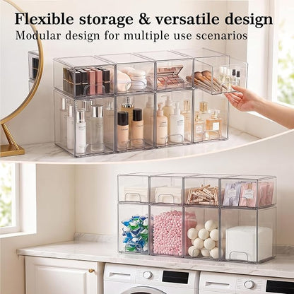 Clear Stackable Storage Drawers: Baby Bottle Storage Organizer, Acrylic Bottles - Image 4