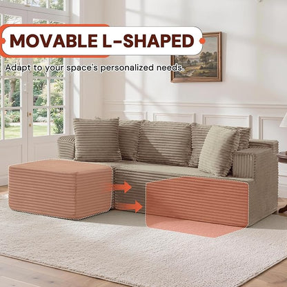 Korser Boneless Couches for Living Room, Cloud Couch Sectional - Image 8