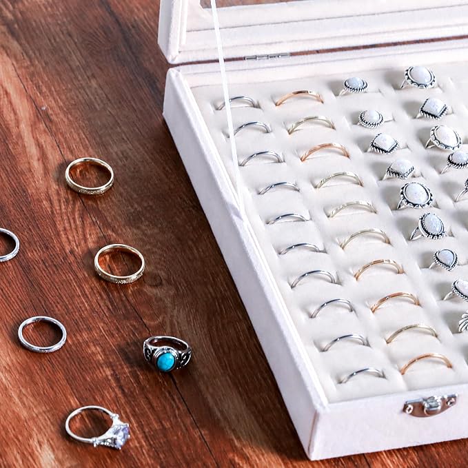 Frebeauty Ring Organizer Tray 100 Slots Ring Holder - Image 5