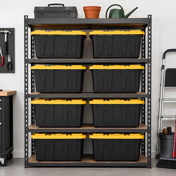 8 Pack 27 Gallon Heavy Duty Storage Totes - Image 5