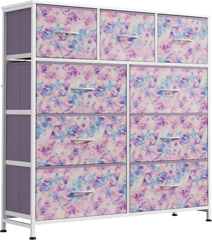 WLIVE 9 Drawer Dresser, Fabric Storage Tower by WLIVE